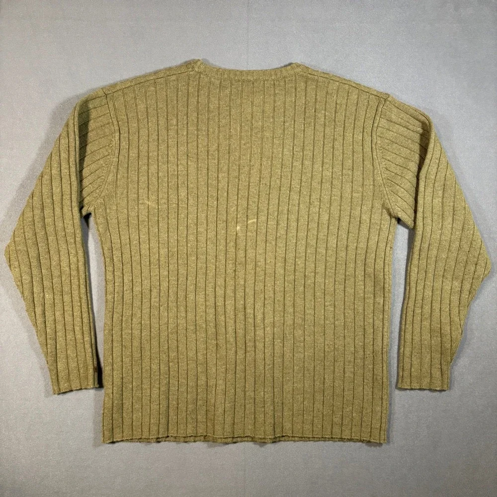 Columbia Ribbed Wool Blend Crewneck Sweater XCQ‎ Gorpcore X-Large Olive Green